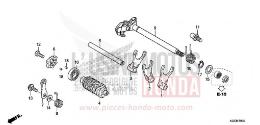 BARILLET DE SELECTION CBR300RG de 2016